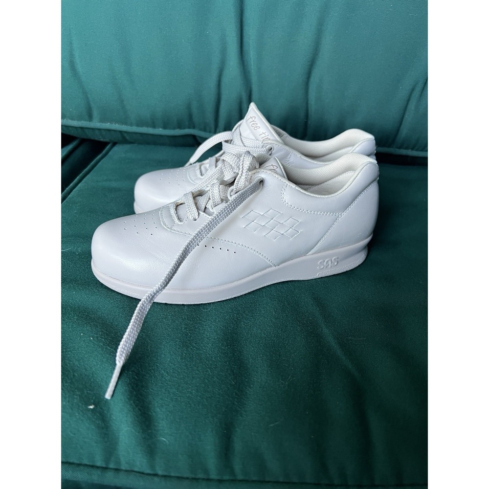 SAS Free Time Comfort Walking Shoe White Sz 6 Beige Tan - Picture 2 of 9